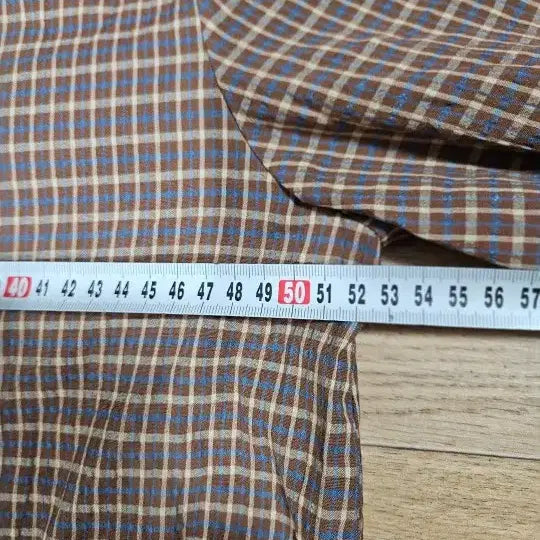 [BUNJANG] Checkered Ruffle Sleeve Long Dress (Size 66) / 체크 캉캉 반팔 롱 원피스 66