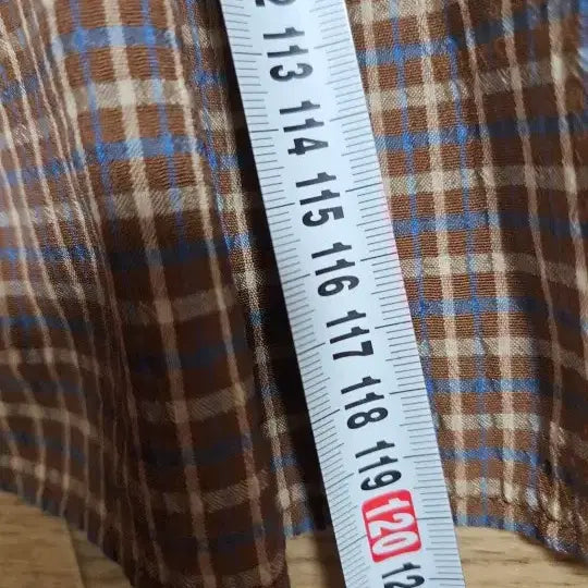 [BUNJANG] Checkered Ruffle Sleeve Long Dress (Size 66) / 체크 캉캉 반팔 롱 원피스 66