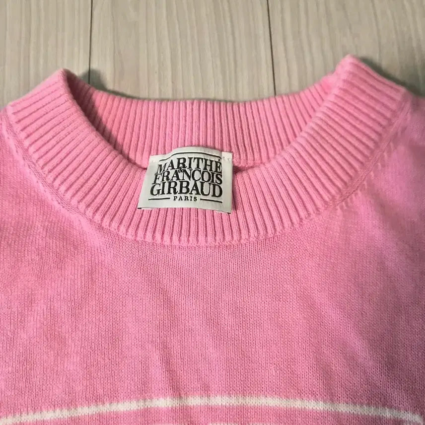 [SOLD OUT] [정품] 마리떼 프랑소와 저버 클래식 로고 반팔 니트 (핑크/OS)