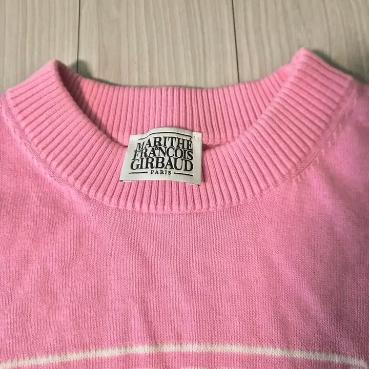 [SOLD OUT] [정품] 마리떼 프랑소와 저버 클래식 로고 반팔 니트 (핑크/OS)