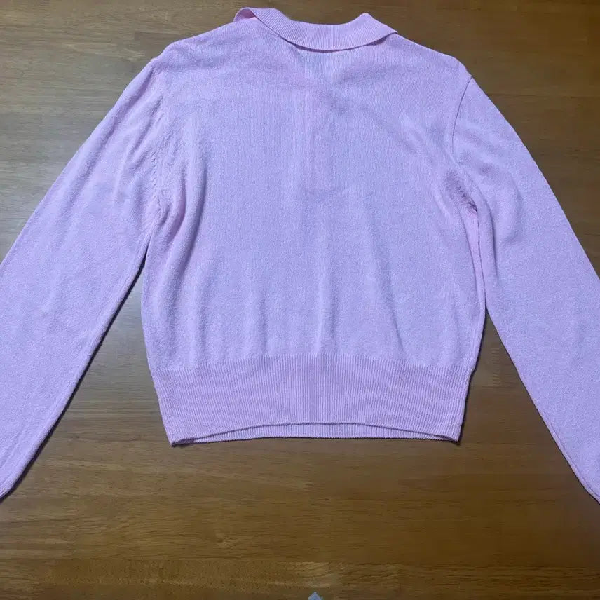 [BUNJANG] Deeply Baby Pink Summer Long Sleeve Knit (Free Size) / deeply 베이비 핑크 썸머 긴팔 니트_Free 사이즈