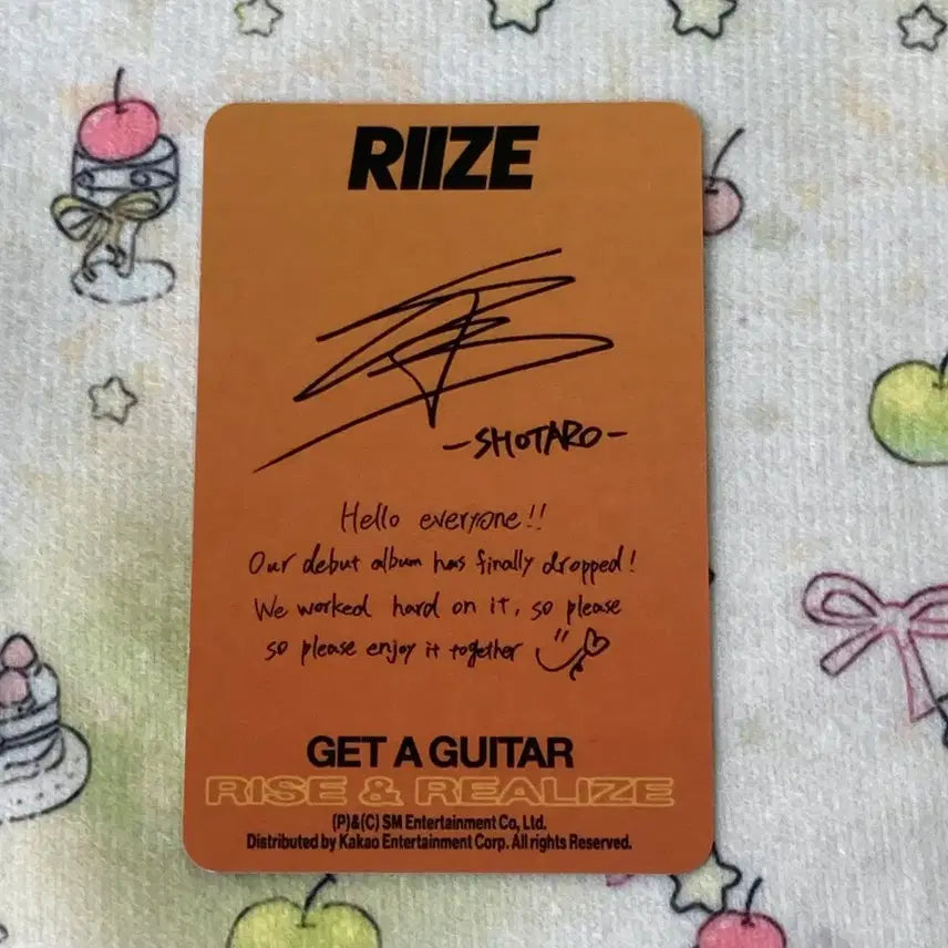 [BUNJANG] RIIZE Shotaro Gag Photocard / 라이즈 gag  쇼타로 포토카드 포카