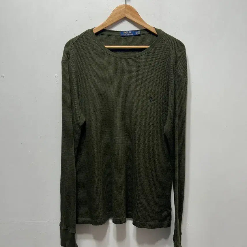 [BUNJANG] Polo Ralph Lauren Waffle Long Sleeve Olive XL / 폴로 랄프로렌 와플 롱슬리브 올리브 XL