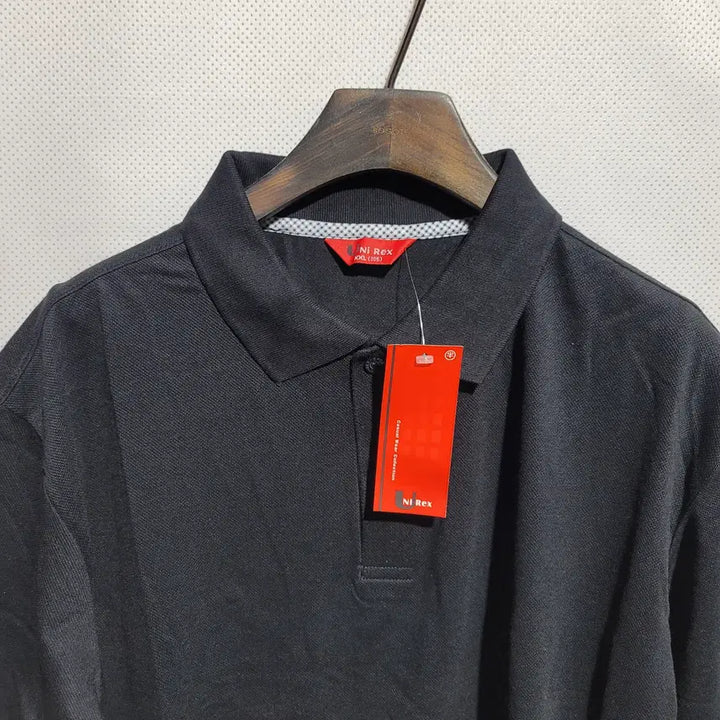 [BUNJANG] Unbranded Unisex Logo Short Sleeve Polo Shirt / 뒷면에 로고 박혀있는 반팔카라티 작업복 잠옷 새옷이에요