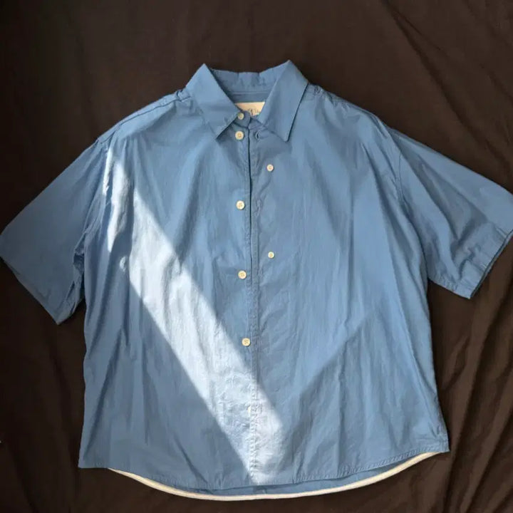 [BUNJANG] STU Blue Short Sleeve Shirt (M) / STU 반팔셔츠 M사이즈