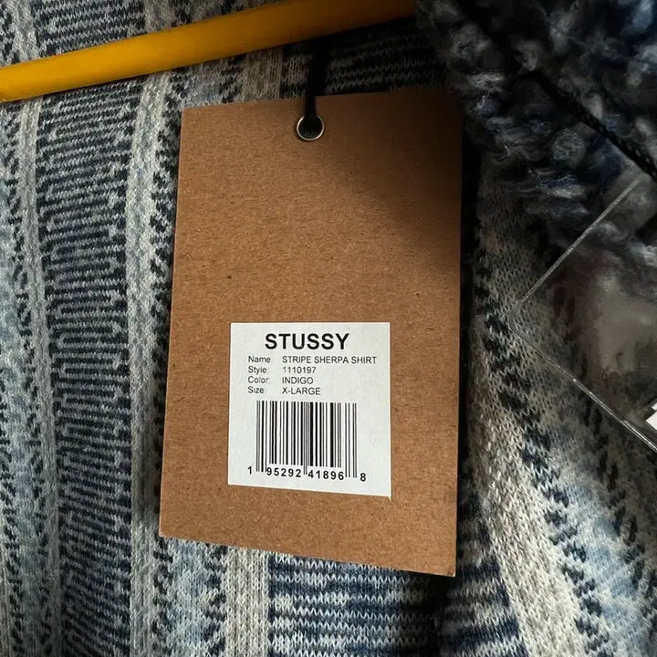[BUNJANG] Stussy Sherpa Shirt Indigo XL / 스투시 쉐르파 셔츠 인디고 XL 새상품
