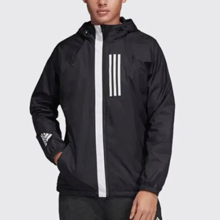[BUNJANG] Adidas Hooded Windbreaker Jacket L / 아디다스 바람막이 자켓 L