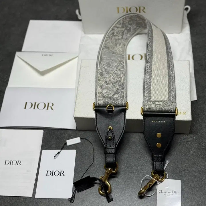 [BUNJANG] Dior Embroidered Canvas Shoulder Strap / (100%정품) 디올 자수 캔버스 스트랩