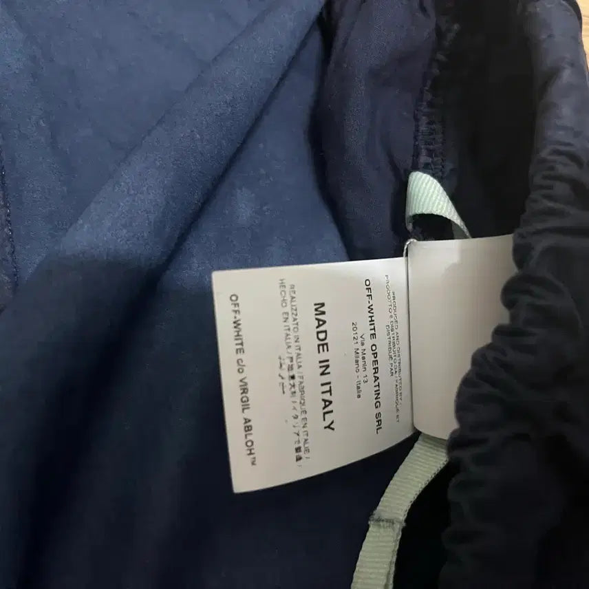 [BUNJANG] Off-White Parachute Cargo Jogger Pants (Navy, Size 36) / 오프화이트 네이비 파라수트 카고 조거 팬츠 (36)