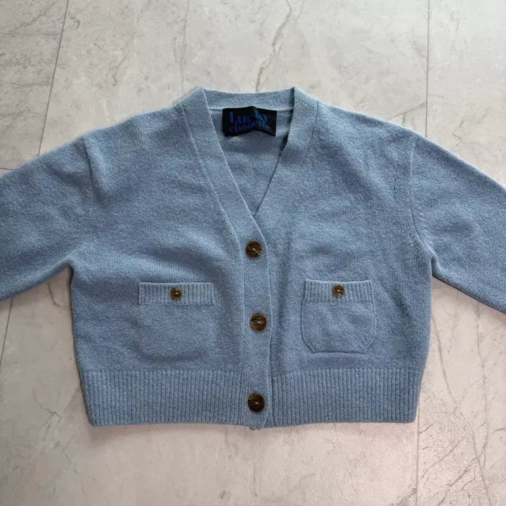 [BUNJANG] Lucky Chouette Sky Blue Cardigan / 럭키슈에뜨 가디건
