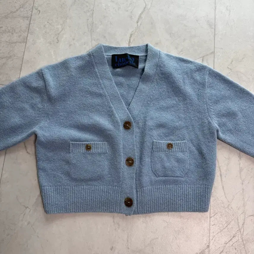 [BUNJANG] Lucky Chouette Sky Blue Cardigan / 럭키슈에뜨 가디건
