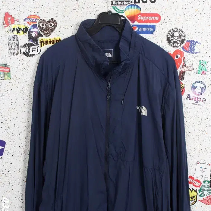 [BUNJANG] North Face Windbreaker Jacket (110) / 남성110/ 노스페이스 바람막이 점퍼 NV 3-3