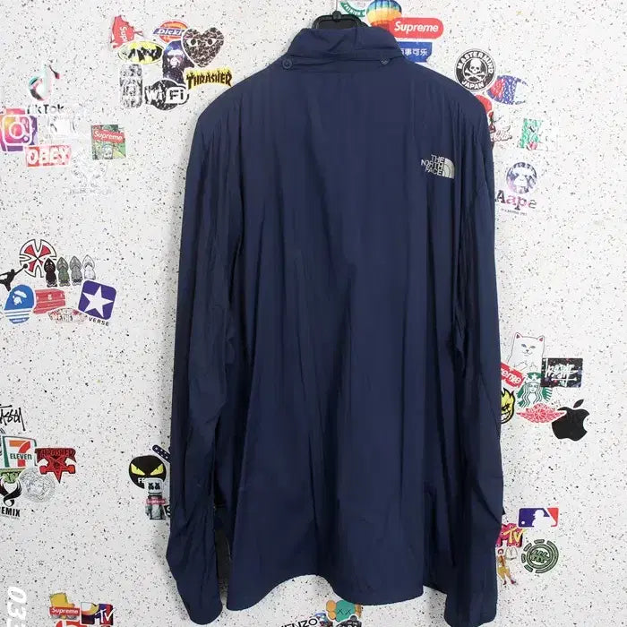 [BUNJANG] North Face Windbreaker Jacket (110) / 남성110/ 노스페이스 바람막이 점퍼 NV 3-3