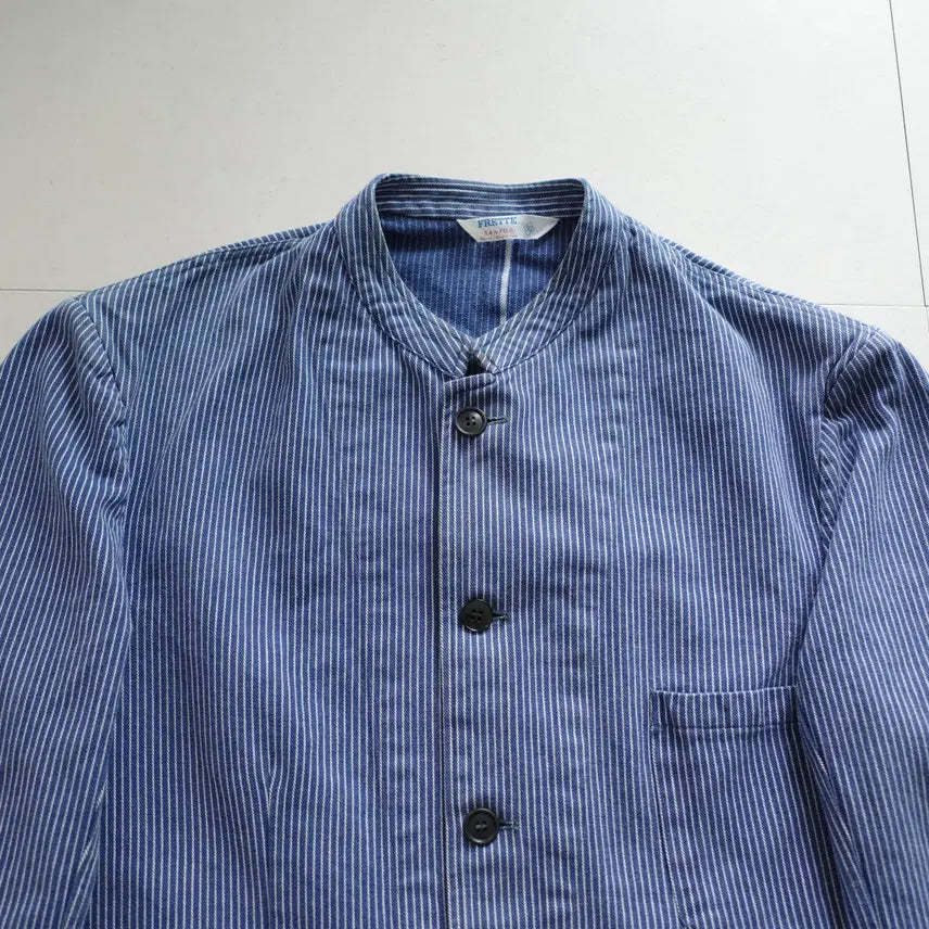 [BUNJANG] Vintage French Artisan Hickory Selvedge Chore Jacket / 70s 프렌치 아티잔 히코리 셀비지 워크 초어 자켓