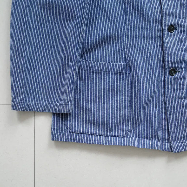 [BUNJANG] Vintage French Artisan Hickory Selvedge Chore Jacket / 70s 프렌치 아티잔 히코리 셀비지 워크 초어 자켓