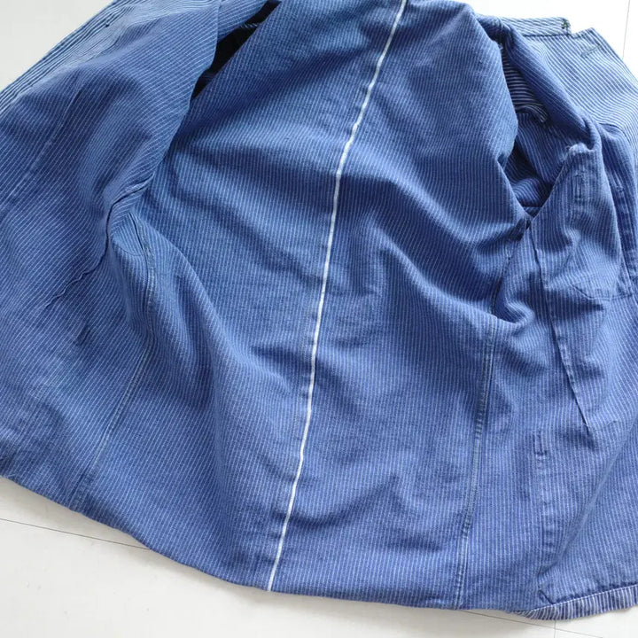 [BUNJANG] Vintage French Artisan Hickory Selvedge Chore Jacket / 70s 프렌치 아티잔 히코리 셀비지 워크 초어 자켓