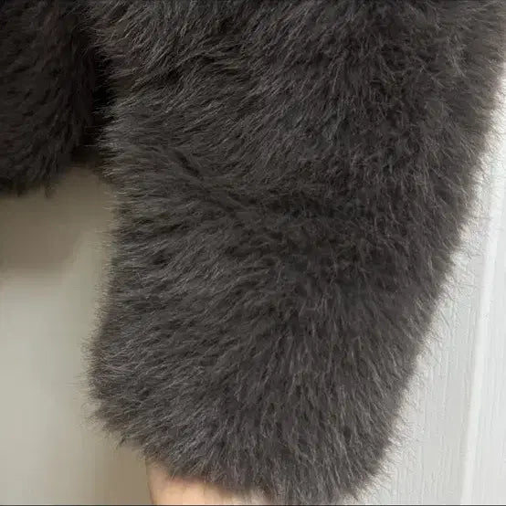 [BUNJANG] No-Collar Fur Jacket / 노카라 퍼자켓