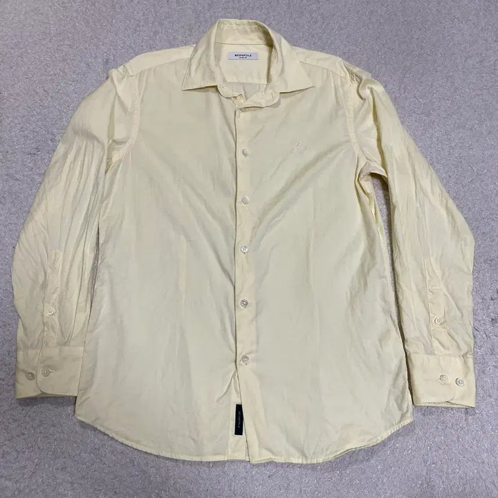 [BUNJANG] Beanpole Yellow Long-Sleeve Shirt Slim Fit 95 / 빈폴 옐로우 긴팔 셔츠 슬림핏 95