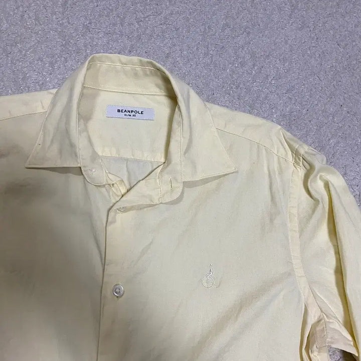 [BUNJANG] Beanpole Yellow Long-Sleeve Shirt Slim Fit 95 / 빈폴 옐로우 긴팔 셔츠 슬림핏 95