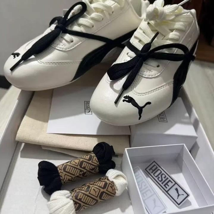 [BUNJANG] Puma Rose Speedcat LEA Warm White Black 240mm Sneakers / 푸마 x 로제 스피드캣 LEA 웜 화이트 블랙 240mm