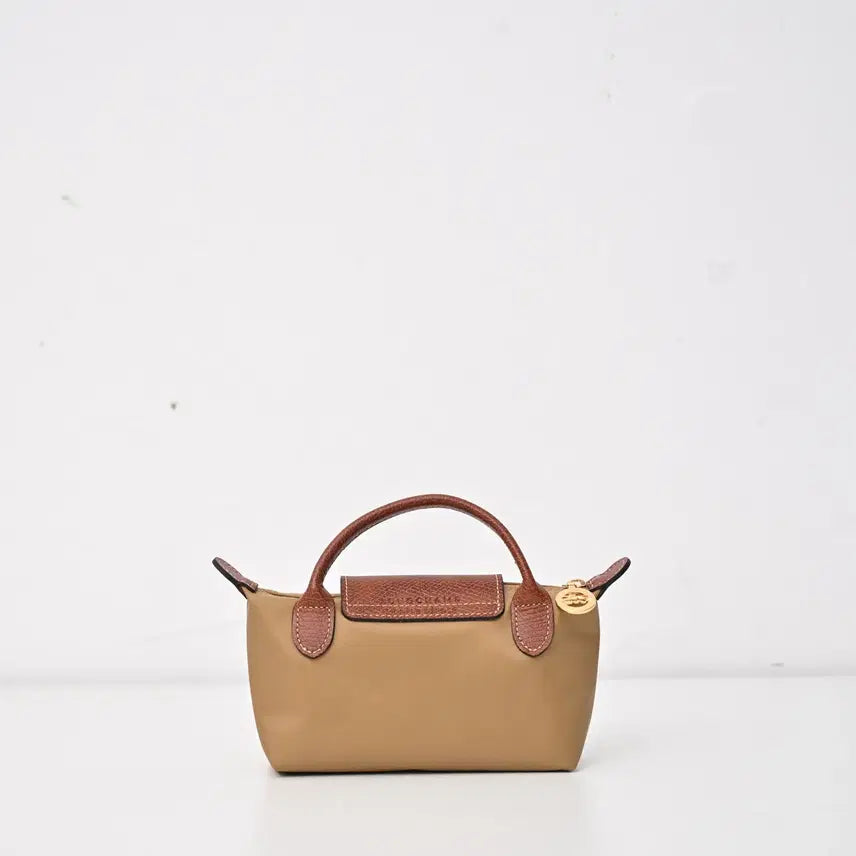 [BUNJANG] Longchamp Nylon and Cowhide Leather Clutch and Shoulder Bag / 롱샴 클러치백 숄더백 카키  나일론 소가죽 여성