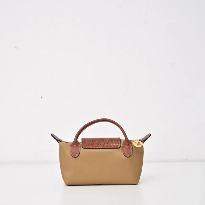 [BUNJANG] Longchamp Nylon and Cowhide Leather Clutch and Shoulder Bag / 롱샴 클러치백 숄더백 카키  나일론 소가죽 여성