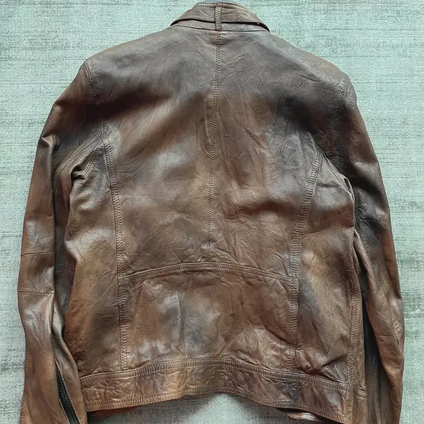 [BUNJANG] Garrett Italian Lambskin Leather Racer Jacket / 가렛 italy made 파티나 공법 램스킨 레더레이서 자켓