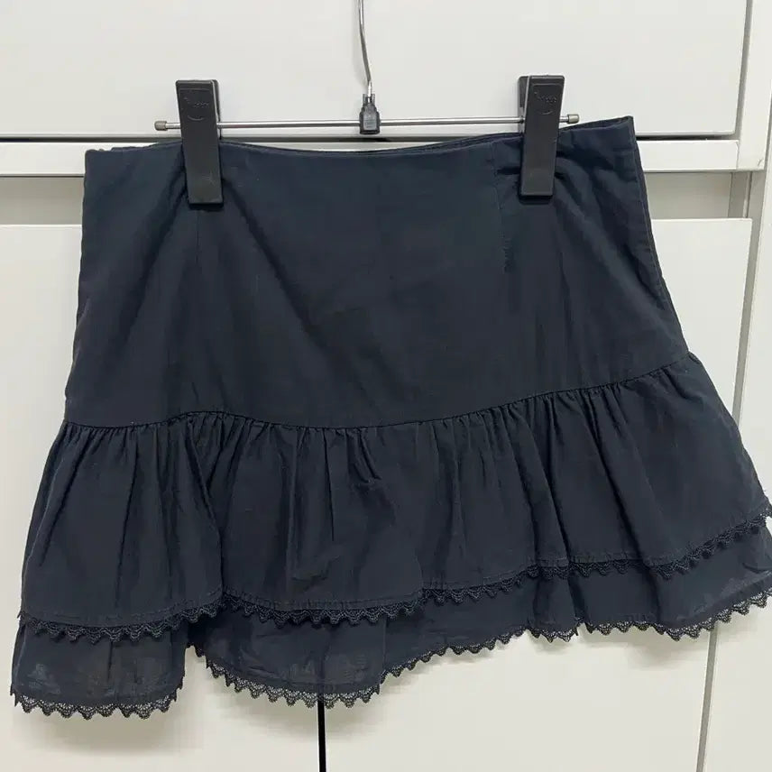 [BUNJANG] Zara Lace Frill Mini Skirt / Zara 레이스 프릴 미니스커트 블랙