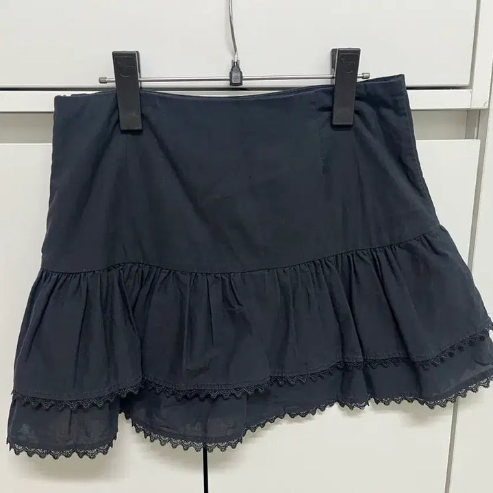 [BUNJANG] Zara Lace Frill Mini Skirt / Zara 레이스 프릴 미니스커트 블랙