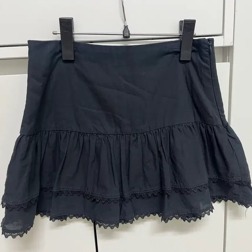 [BUNJANG] Zara Lace Frill Mini Skirt / Zara 레이스 프릴 미니스커트 블랙