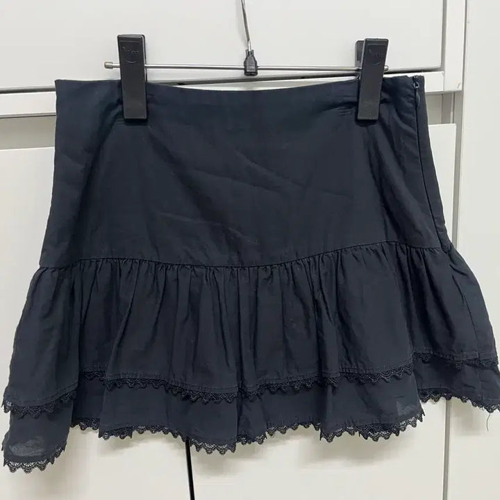 [BUNJANG] Zara Lace Frill Mini Skirt / Zara 레이스 프릴 미니스커트 블랙