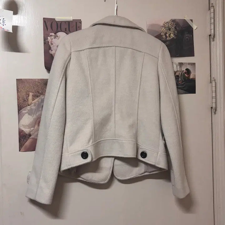 [BUNJANG] Vintage Ivory Short Coat / 빈티지 봄 숏코트 정핏 아이보리