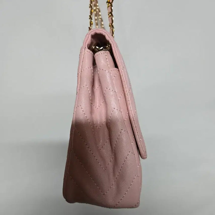 [BUNJANG] J.estina Pink Quilting Chain Shoulder Bag / 제이에스티나 핑크 퀼딩 체인 숄더백