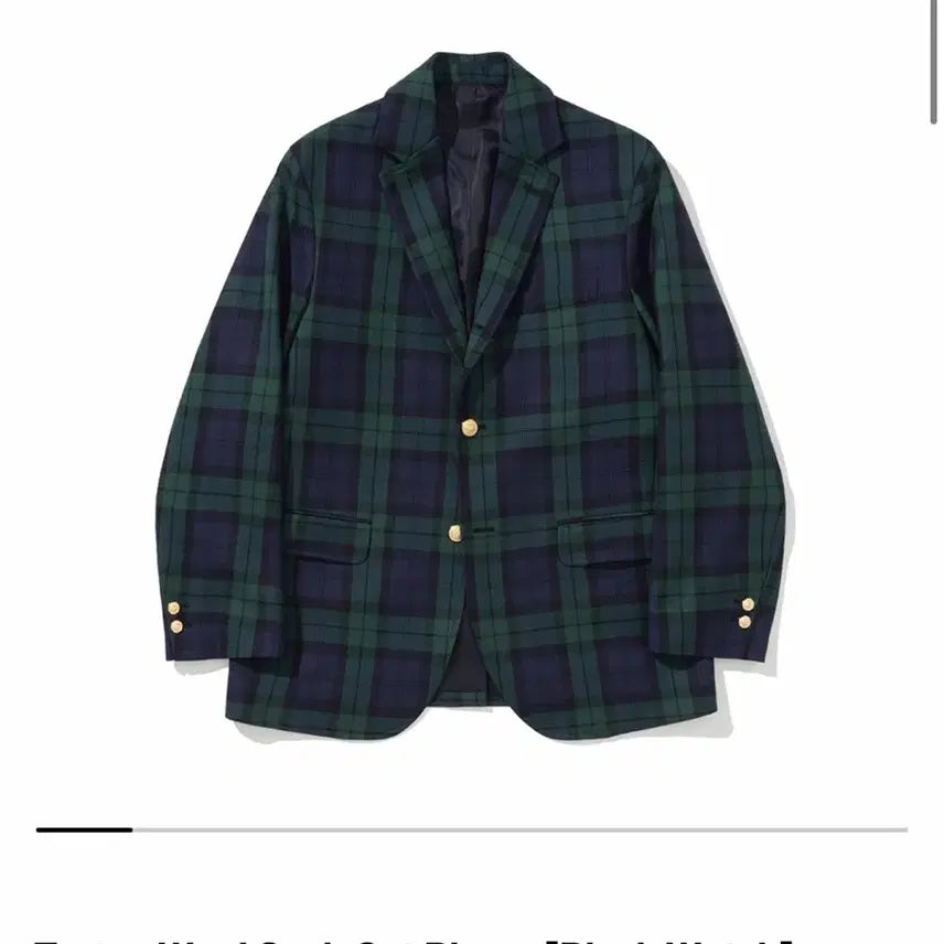 [BUNJANG] Renacts Tartan Black Watch Blazer Jacket / 리넥츠 타탄 블랙와치 블레이저 자켓 3(105)