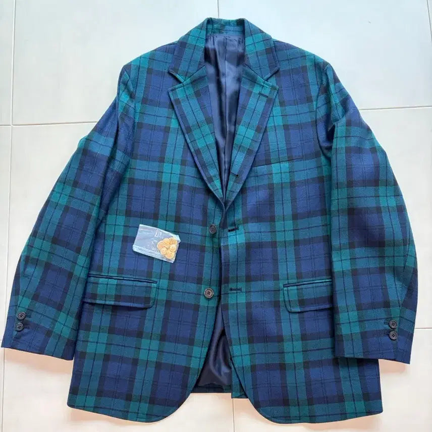 [BUNJANG] Renacts Tartan Black Watch Blazer Jacket / 리넥츠 타탄 블랙와치 블레이저 자켓 3(105)