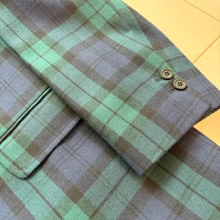 [BUNJANG] Renacts Tartan Black Watch Blazer Jacket / 리넥츠 타탄 블랙와치 블레이저 자켓 3(105)