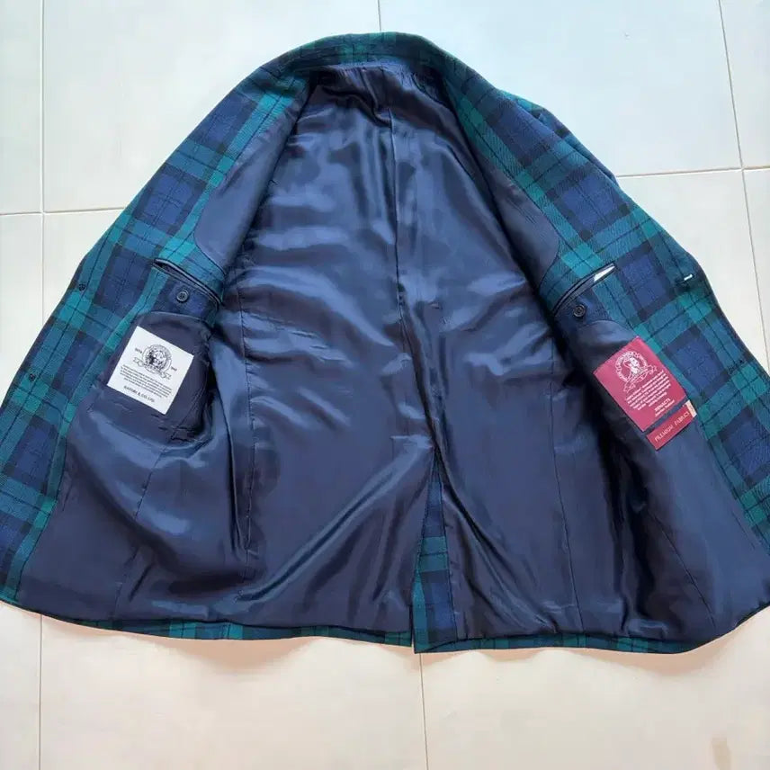 [BUNJANG] Renacts Tartan Black Watch Blazer Jacket / 리넥츠 타탄 블랙와치 블레이저 자켓 3(105)