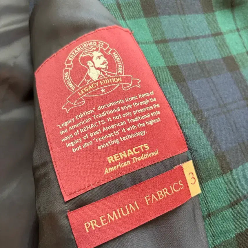 [BUNJANG] Renacts Tartan Black Watch Blazer Jacket / 리넥츠 타탄 블랙와치 블레이저 자켓 3(105)