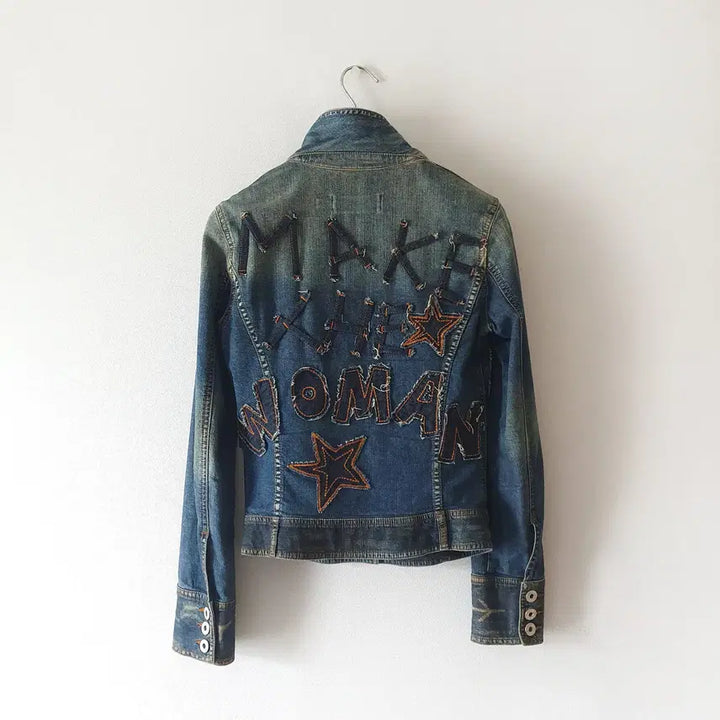 [BUNJANG] Moschino Y2K Patchwork Washed Denim Jacket / 모스키노 Y2K 패치워크 워싱 데님 자켓 청자켓
