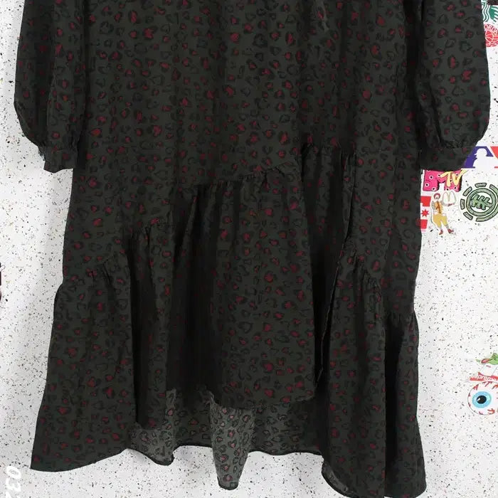 [BUNJANG] Vera Wang Leopard Print Shirt Dress / 여성77 / 베라왕 새상품 호피 셔츠원피스KH 15-26
