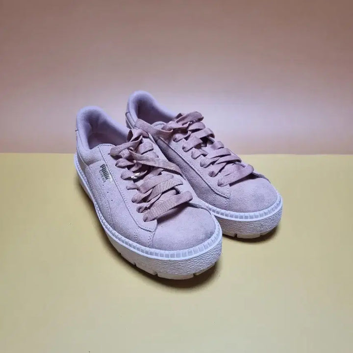 [BUNJANG] Puma Suede 240 Platform Pink Sneakers / 푸마 스웨이드 240 플랫폼 핑크 스니커즈