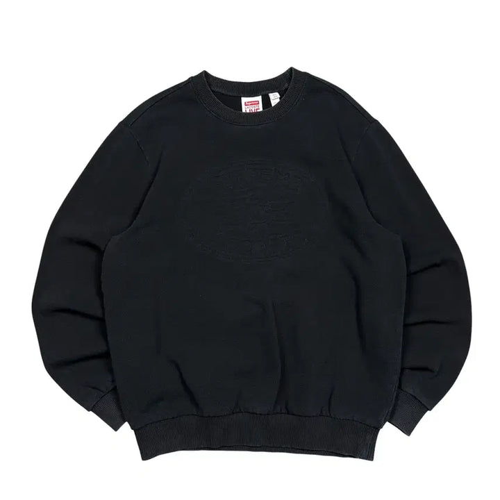 [BUNJANG] Supreme x Lacoste Black Sweatshirt / 슈프림x라코스테 블랙 맨투맨