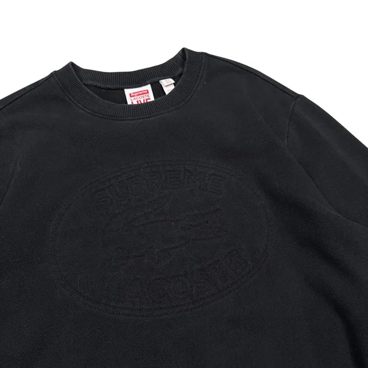 [BUNJANG] Supreme x Lacoste Black Sweatshirt / 슈프림x라코스테 블랙 맨투맨