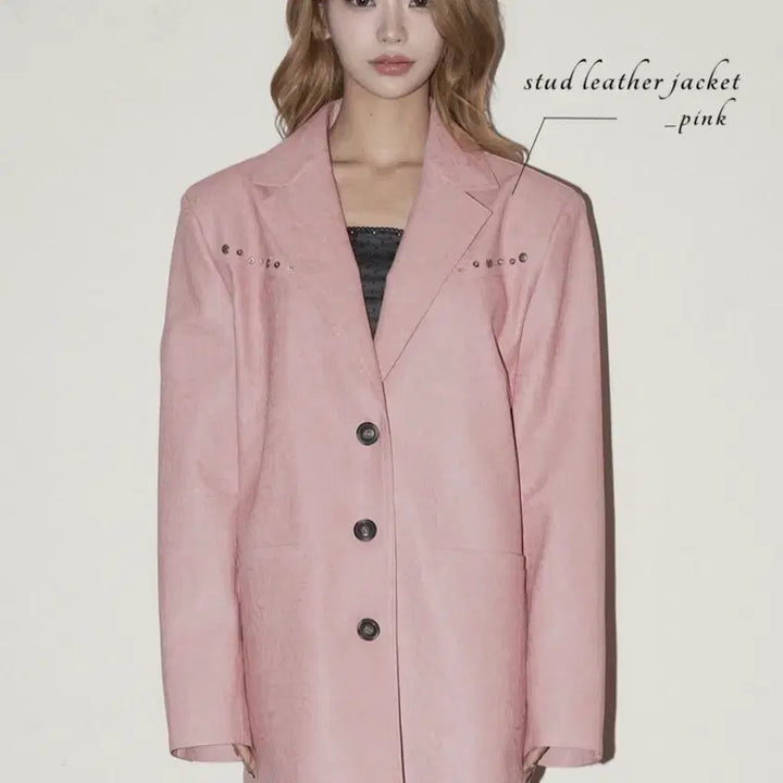 [BUNJANG] Cherrykuri Studded Faux Leather Jacket / 체리퀴리 스터드 레더 자켓