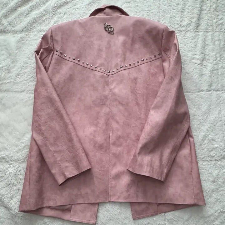 [BUNJANG] Cherrykuri Studded Faux Leather Jacket / 체리퀴리 스터드 레더 자켓