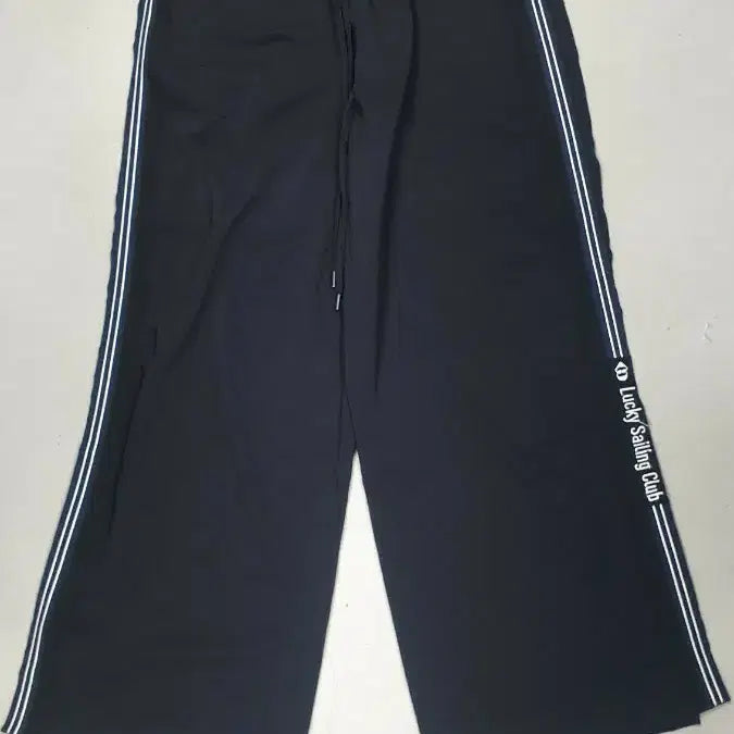 [BUNJANG] LUCKY CHOUETTE Black Wide Training Pants / 럭키슈에뜨 블랙 와이드 트레이닝 팬츠 38