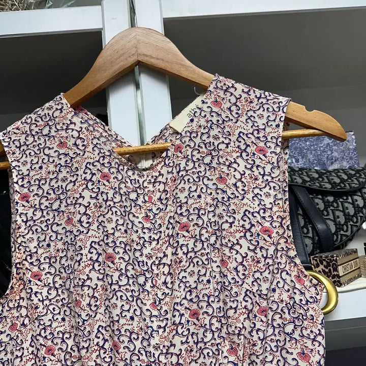 [BUNJANG] Vanessa Bruno Athe Silk Sleeveless Floral Dress / [ athe ] 바네사브루노 아떼 실크100 슬리브리스 원피스