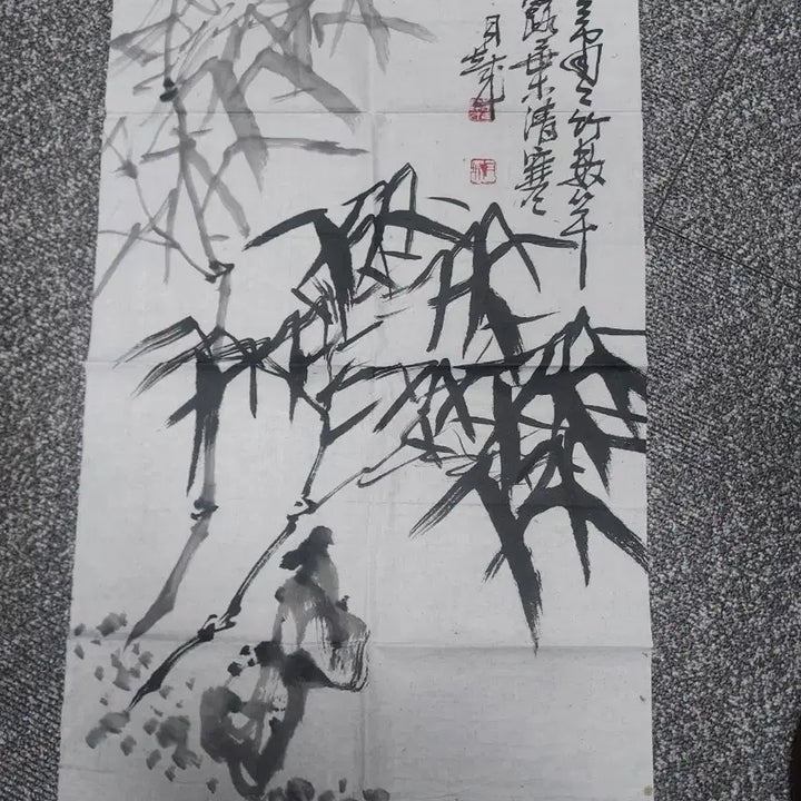 [BUNJANG] Ink Bamboo Painting (Master Daljae Lee) / 동양화 묵죽도 (월성 이달재)