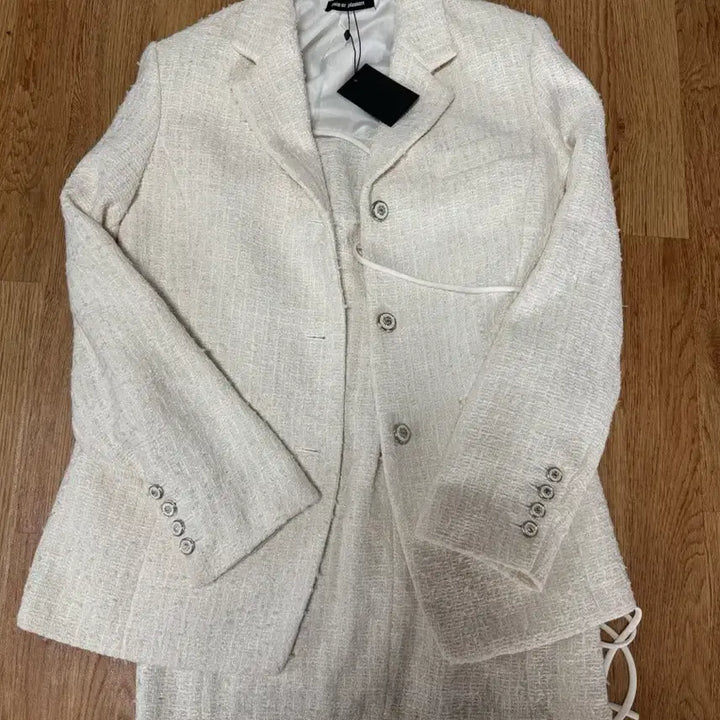 [BUNJANG] Pain Or Pleasure Tweed Jacket &amp; Dress Set / 페인오어플레져 트위드 자켓 원피스 셋업