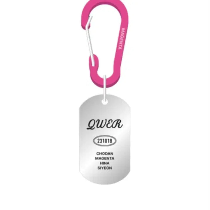 [BUNJANG] QWER Magenta Carabiner Keyring / QWER 마젠타 카라비너 키링 미개봉